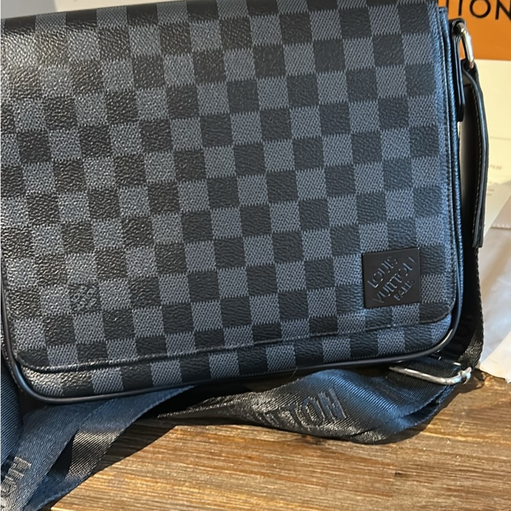 Louis Vuitton Graphite Checkered Messenger Bag